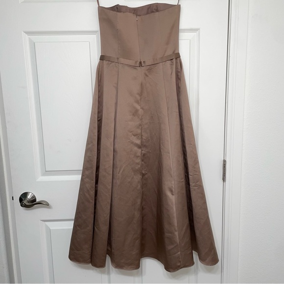 Michaelangelo Satin Taupe Dress - Picture 5 of 15